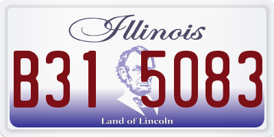 IL license plate B315083