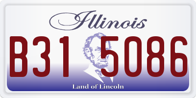 IL license plate B315086