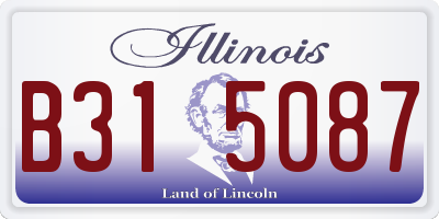 IL license plate B315087