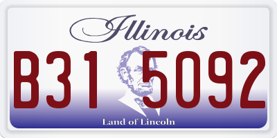 IL license plate B315092