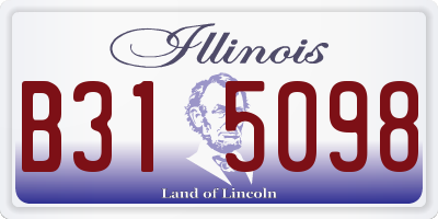 IL license plate B315098
