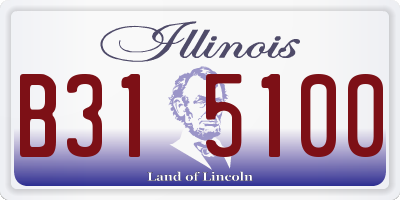 IL license plate B315100