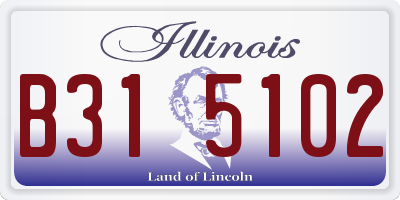 IL license plate B315102