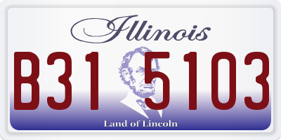 IL license plate B315103