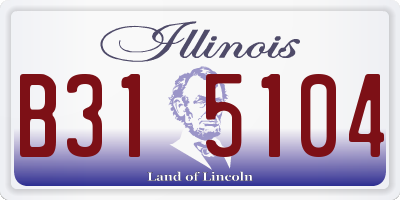 IL license plate B315104