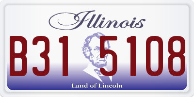 IL license plate B315108