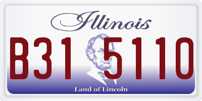 IL license plate B315110