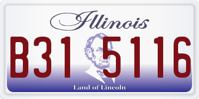 IL license plate B315116