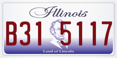 IL license plate B315117