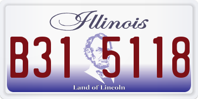 IL license plate B315118