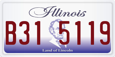 IL license plate B315119