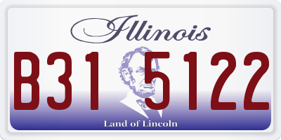 IL license plate B315122