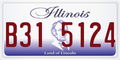 IL license plate B315124