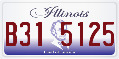 IL license plate B315125