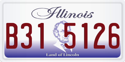 IL license plate B315126