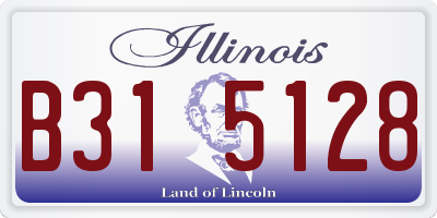 IL license plate B315128