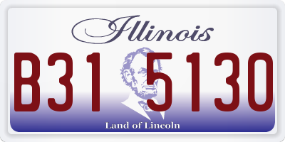 IL license plate B315130