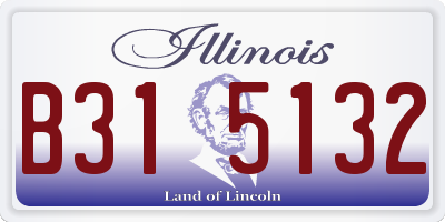 IL license plate B315132