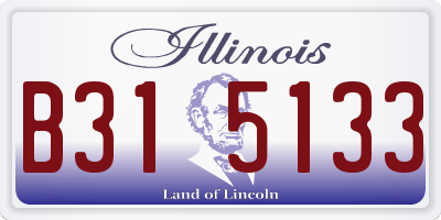 IL license plate B315133