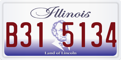 IL license plate B315134