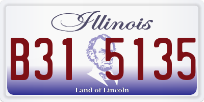 IL license plate B315135