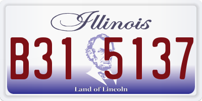 IL license plate B315137