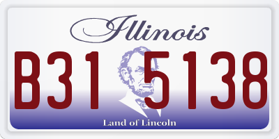 IL license plate B315138