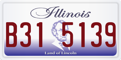 IL license plate B315139