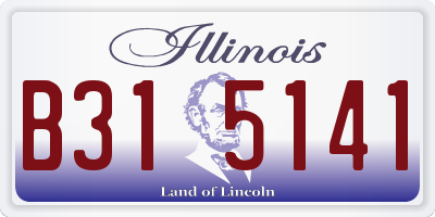 IL license plate B315141