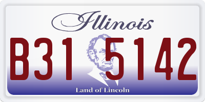 IL license plate B315142