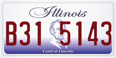 IL license plate B315143
