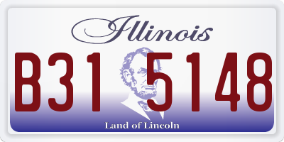 IL license plate B315148