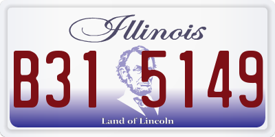 IL license plate B315149