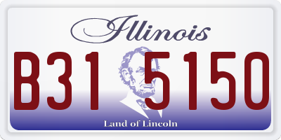 IL license plate B315150