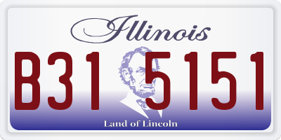 IL license plate B315151
