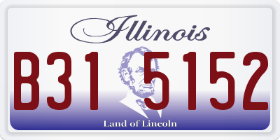IL license plate B315152