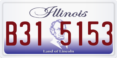 IL license plate B315153