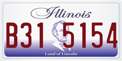 IL license plate B315154