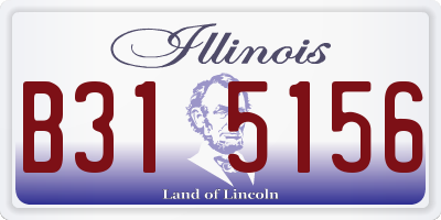 IL license plate B315156