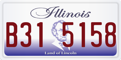 IL license plate B315158