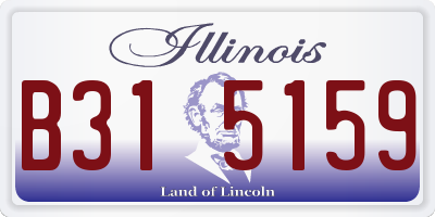 IL license plate B315159