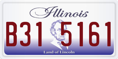 IL license plate B315161
