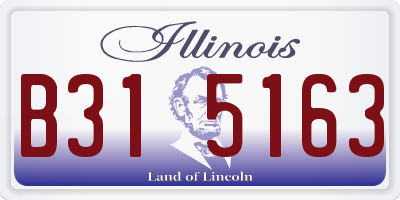 IL license plate B315163