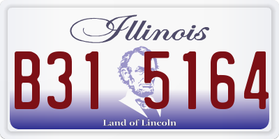 IL license plate B315164
