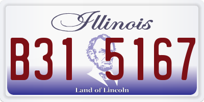 IL license plate B315167