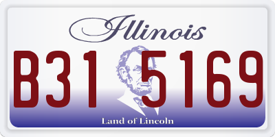 IL license plate B315169