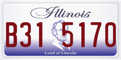 IL license plate B315170