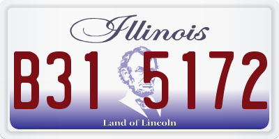 IL license plate B315172