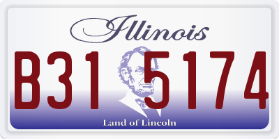 IL license plate B315174