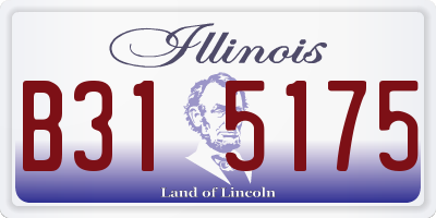 IL license plate B315175